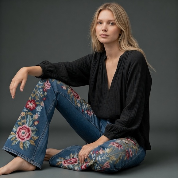 Apiece Apart Tops - A Piece Apart Women’s Black 100% Organic Cotton Long Sleeve Gauze Top In Size M